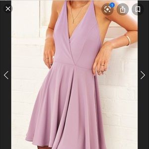 Purple Chiffon Skater Dress